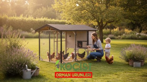 Ahşap Tavuk Kümesi Beyaz