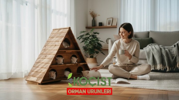 Ahsap-kedi-evi-6li Model 1 - Görsel 5