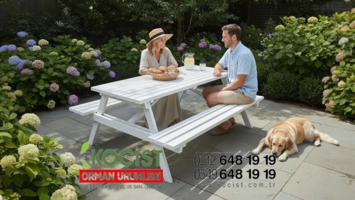 Piknik-masasi-beyaz-8-kisilik Model 1 - Görsel 1